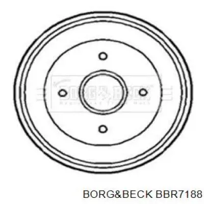 Тормозной барабан BBR7188 Borg&beck