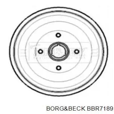 Барабан тормозной задний Borg&beck BBR7189