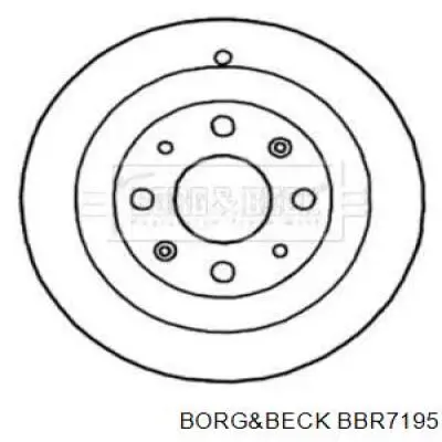 BBR7195 Borg&beck барабан тормозной задний