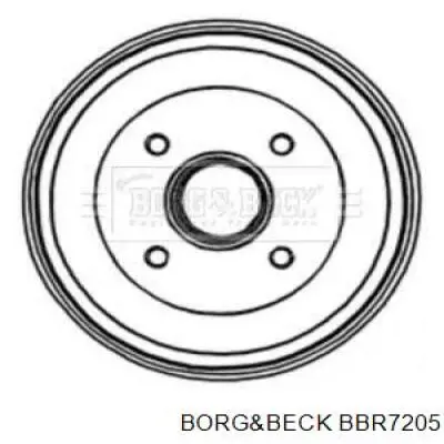 BBR7205 Borg&beck барабан тормозной задний