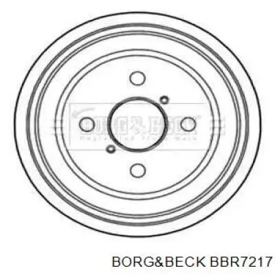 Тормозной барабан BBR7217 Borg&beck