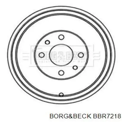 Тормозной барабан BBR7218 Borg&beck