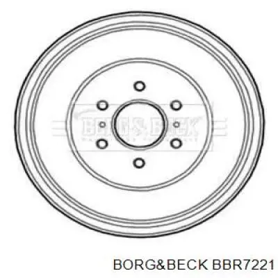 Тормозной барабан BBR7221 Borg&beck