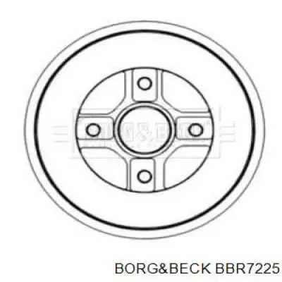 Тормозной барабан BBR7225 Borg&beck