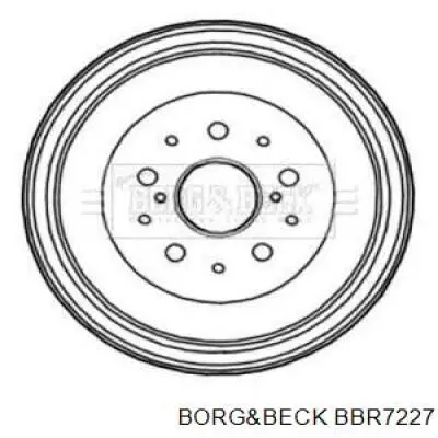 Тормозной барабан BBR7227 Borg&beck