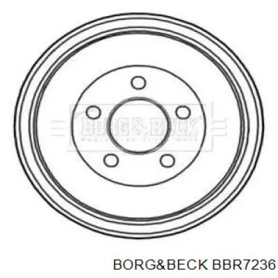 Тормозной барабан BBR7236 Borg&beck