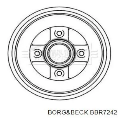 Тормозной барабан BBR7242 Borg&beck