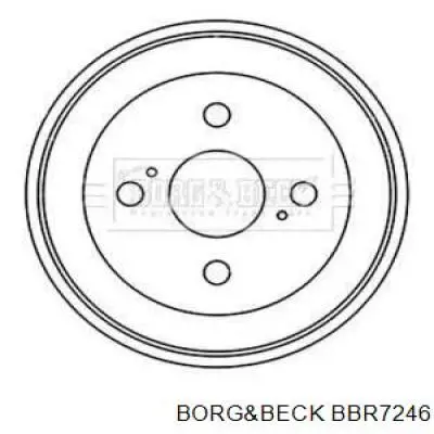 BBR7246 Borg&beck tambor do freio traseiro