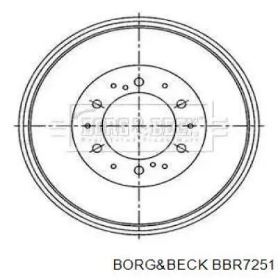 Тормозной барабан BBR7251 Borg&beck