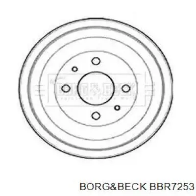 BBR7253 Borg&beck tambor do freio traseiro