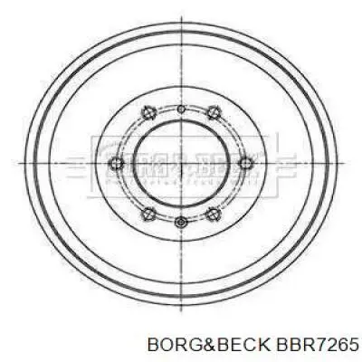 BBR7265 Borg&beck tambor do freio traseiro