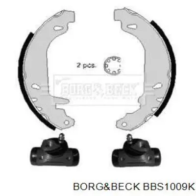 Колодки тормозные задние барабанные, в сборе с цилиндрами, комплект BBS1009K Borg&beck