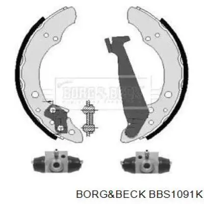 Задние барабанные колодки BBS1091K Borg&beck