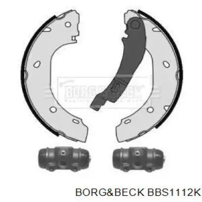 Колодки тормозные задние барабанные, в сборе с цилиндрами, комплект BBS1112K Borg&beck