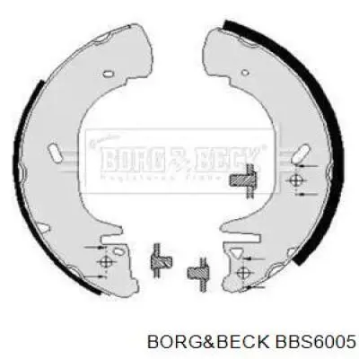 Задние барабанные колодки BBS6005 Borg&beck