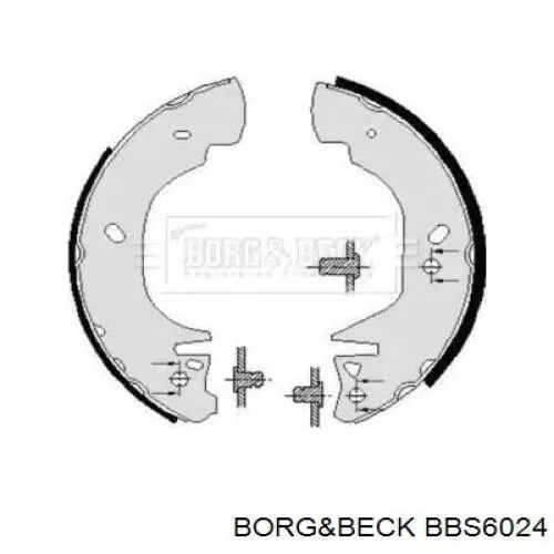 Задние барабанные колодки BBS6024 Borg&beck