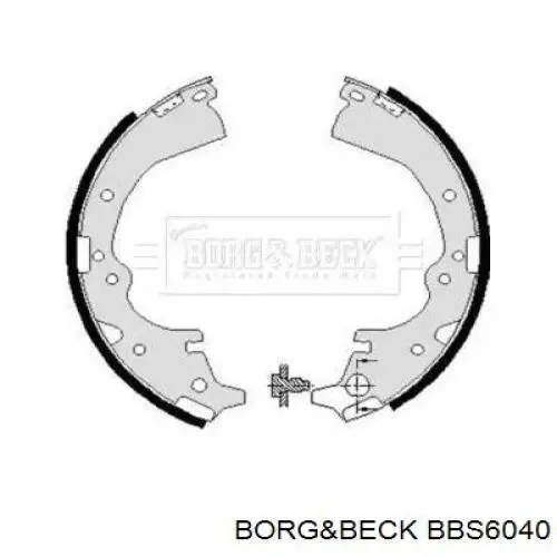 Задние барабанные колодки BBS6040 Borg&beck