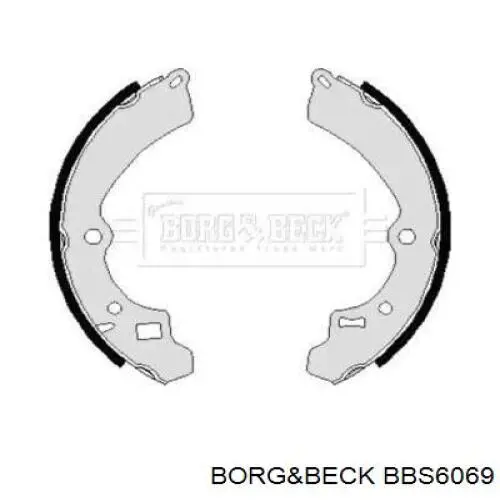 Задние барабанные колодки BBS6069 Borg&beck