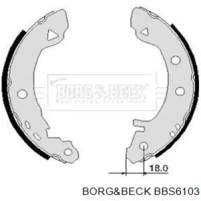 Задние барабанные колодки BBS6103 Borg&beck