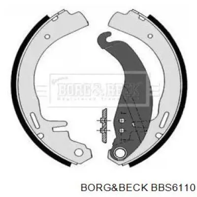 Задние барабанные колодки BBS6110 Borg&beck