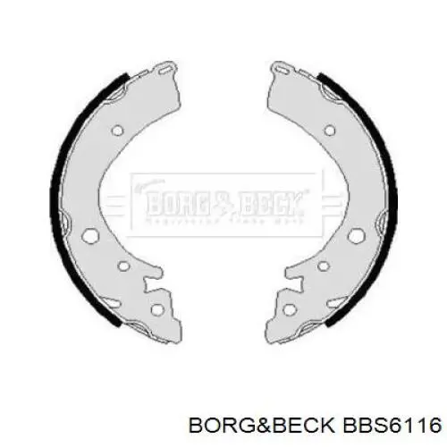 Задние барабанные колодки BBS6116 Borg&beck