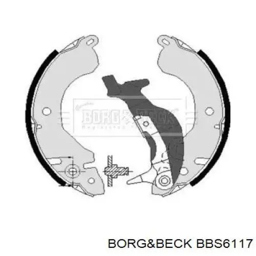 Задние барабанные колодки BBS6117 Borg&beck