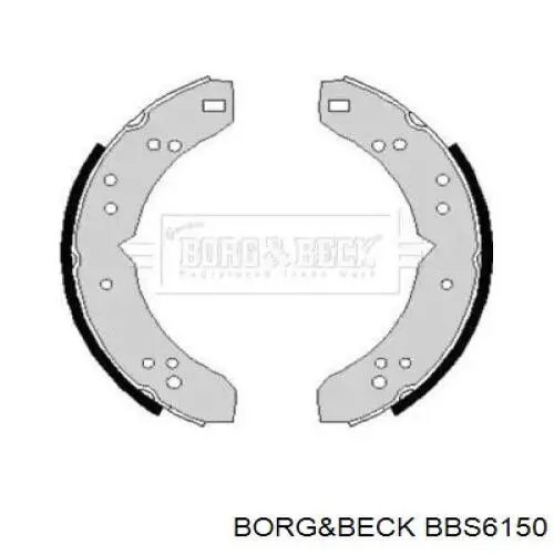 Задние барабанные колодки BBS6150 Borg&beck