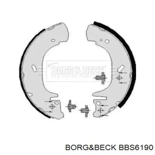 Задние барабанные колодки BBS6190 Borg&beck