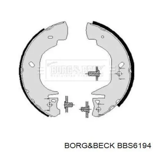 Задние барабанные колодки BBS6194 Borg&beck