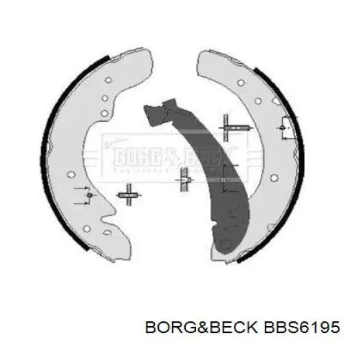 Задние барабанные колодки BBS6195 Borg&beck