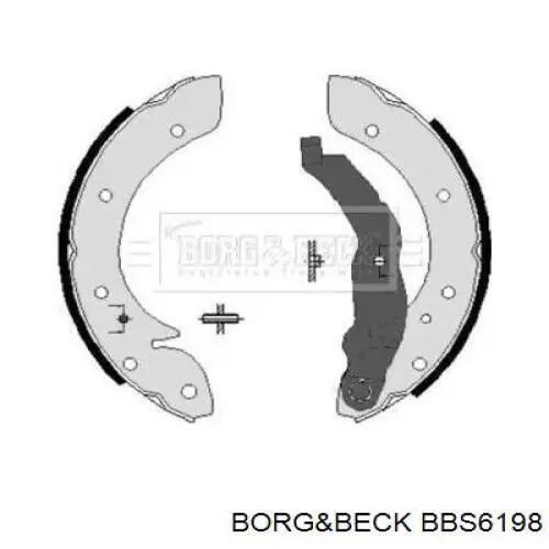 BBS6198 Borg&beck задние барабанные колодки