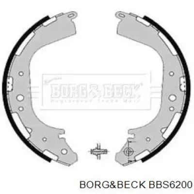 Задние барабанные колодки BBS6200 Borg&beck