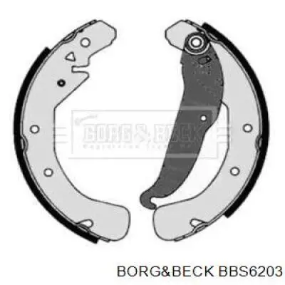 BBS6203 Borg&beck колодки тормозные задние барабанные