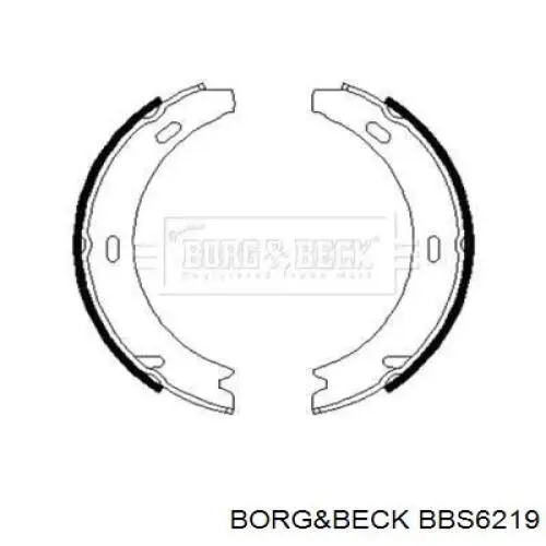 BBS6219 Borg&beck колодки ручника (стояночного тормоза)