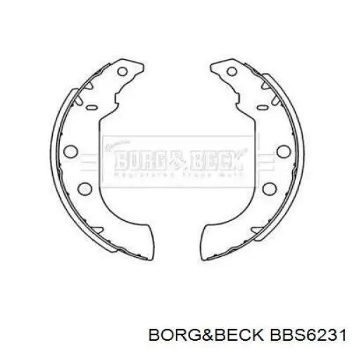 Задние барабанные колодки BBS6231 Borg&beck