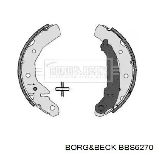 Задние барабанные колодки BBS6270 Borg&beck