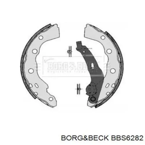 Задние барабанные колодки BBS6282 Borg&beck