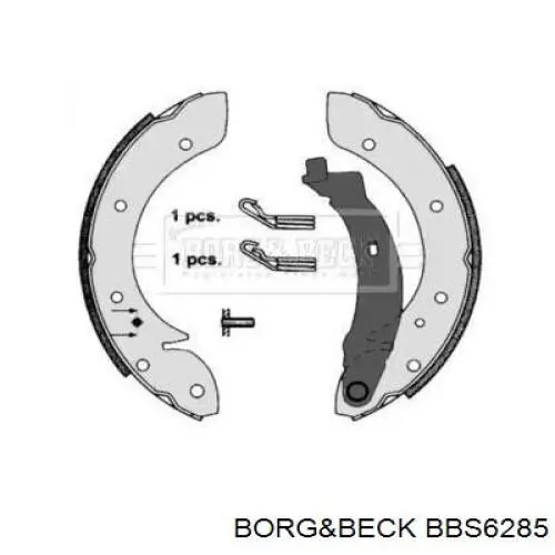 Задние барабанные колодки BBS6285 Borg&beck