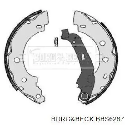 Задние барабанные колодки BBS6287 Borg&beck