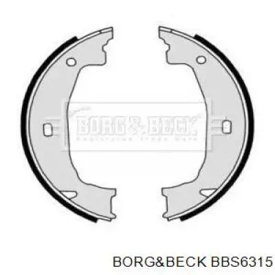 BBS6315 Borg&beck колодки ручника (стояночного тормоза)