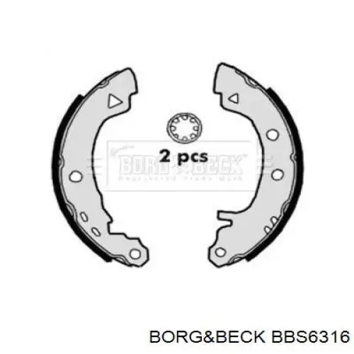 Задние барабанные колодки BBS6316 Borg&beck