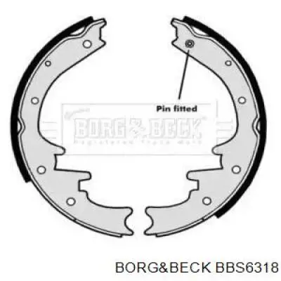 Задние барабанные колодки BBS6318 Borg&beck