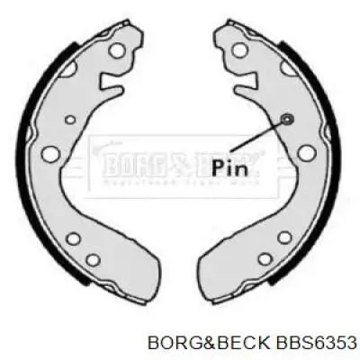 Задние барабанные колодки BBS6353 Borg&beck