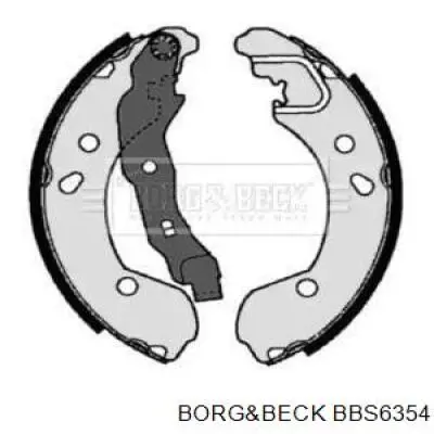 BBS6354 Borg&beck колодки тормозные задние барабанные