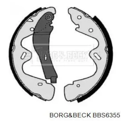 Задние барабанные колодки BBS6355 Borg&beck