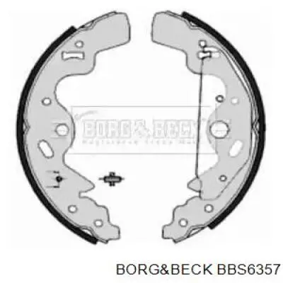 Задние барабанные колодки BBS6357 Borg&beck