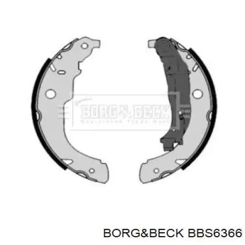 BBS6366 Borg&beck колодки тормозные задние барабанные