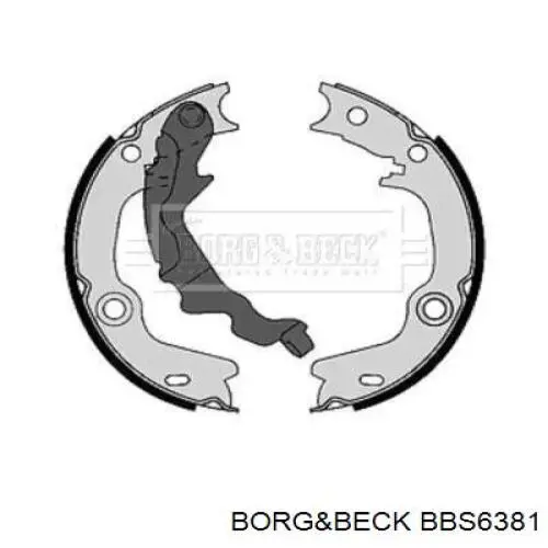 Колодки ручника (стояночного тормоза) Borg&beck BBS6381