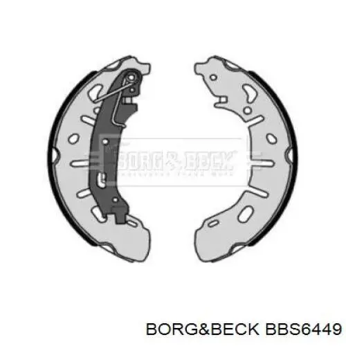 Задние барабанные колодки BBS6449 Borg&beck