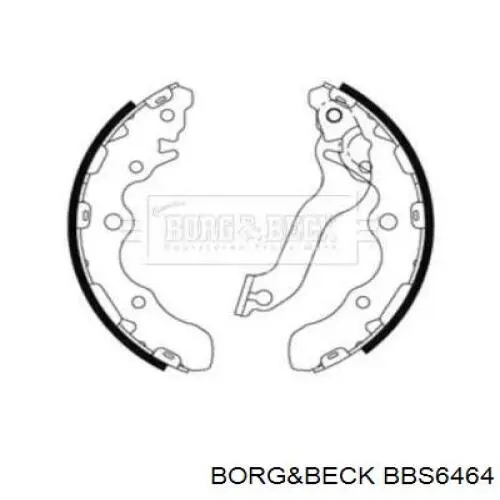 BBS6464 Borg&beck sapatas do freio traseiras de tambor